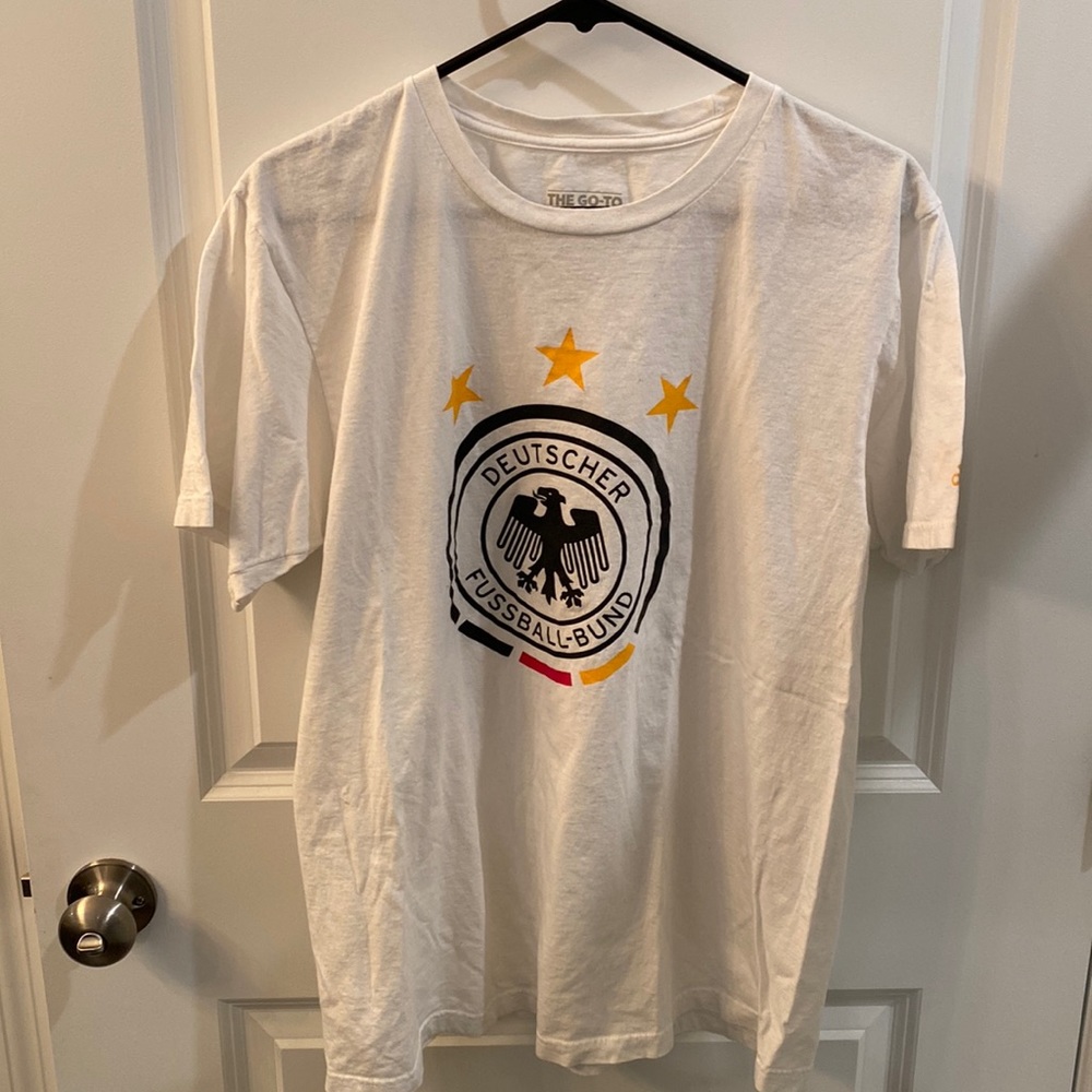 Deutscher Fussball Bund mens white T-shirt Sz L